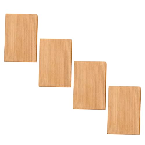 SHINEOFI 1 Satz Geschnitztes Holzblockspielzeug Unbemalt Diy Diy-kits Kunsthandwerk Diy-blöcke Schnitzen Schnitzblöcke Aus Zedernholz Diy & Handwerk Holzig Chinesische Tanne 4 Stück von SHINEOFI