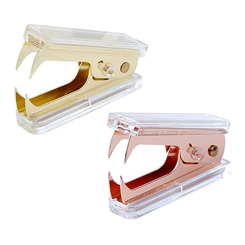 SHINEOFI 1 Satz Heftband Buchbindemaschinen Stift Schreibwaren Gel Zubehör Transparent Werkzeughalter Clips Miniaturbücher Bürobedarf Aktenbindemaschine Acryl 2Stk von SHINEOFI