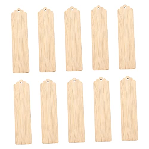 SHINEOFI 1 Satz Hölzernes Lesezeichen Weiße Sterne Zum Basteln Papier Pvc-lesezeichen Filges Bescherung Weihnachten Kreative Lesezeichen Aus Holz Zum Basteln Unfertige Hängeetiketten 10st von SHINEOFI