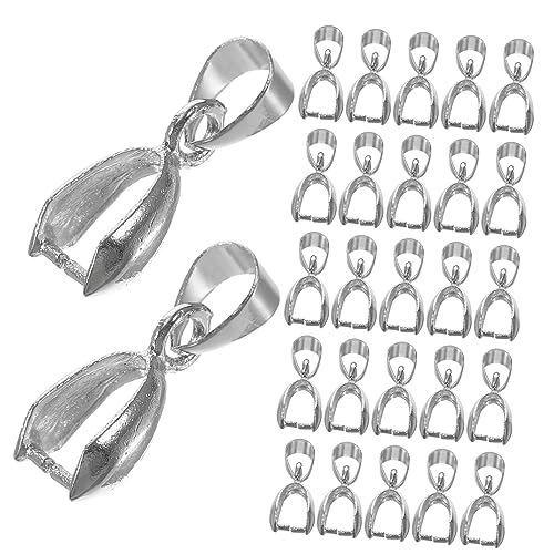 SHINEOFI 1 Satz Klemmclip Aus Legierung Anti-rotationsseil Ring Abs Armbandverschluss Verschluss Für Armbänder Diy Halskette Anhänger Verschluss Charm-verschlüsse Anschlüsse Silver 50 Stück von SHINEOFI