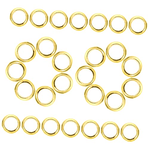 SHINEOFI 1 Satz Kongzhu Großlochperlen Wohnungseinrichtung Bastelmaterial Ohrring Sprungringe Perlen-kits Bausatz Bastelperlen Selber Machen Diy Schmuck Lose Perlen Legierung Golden 100st von SHINEOFI