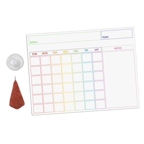 SHINEOFI 1 Satz Magnettafel Magnetkalender für Kühlschrank Whiteboard trocken abwischbar notizblock mit magnet dry erase board Magnetische, trocken abwischbare Tafel Kühlschrankbretter PVC von SHINEOFI