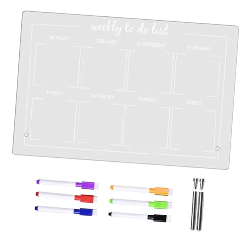 SHINEOFI 1 Satz Multifunktions-memoboard Trockener Löschbrett Inhaber Staffelei Staffelei Schreibtafel Mit Stift Memo-schreibtafel Whiteboard-kalender Planke Nachricht Bürste Transparent von SHINEOFI