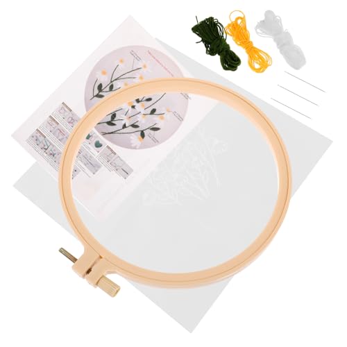 SHINEOFI 1 Satz Organza-stickerei Schmuck Nähen Bausatz Stich Bausätze Stickrahmen Für Anfänger Bestickte Kits Sticksets Für Anfänger Sticksets Für Erwachsene Handwerkliches Stickgarn Kabel von SHINEOFI