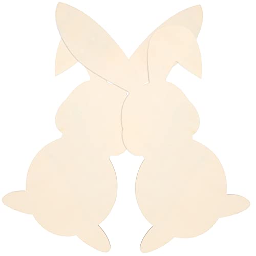 SHINEOFI 1 Satz Osterschmuck Heufütterung Kaninchen Holzanhänger Ostern Holzanhänger Für Ostern Frühlingsdeko Bastelset Osterdekorationen Aus Holz Osterhasenausschnitte Hölzern 2st von SHINEOFI