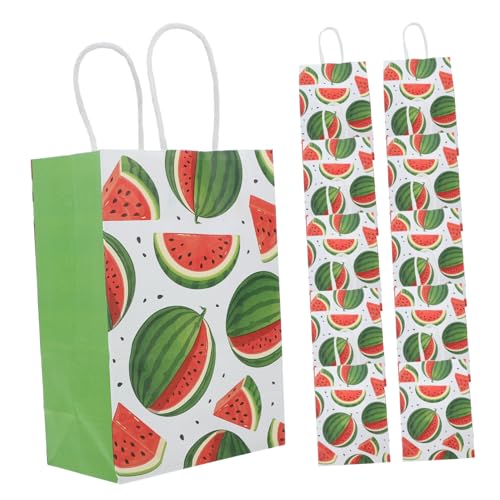 SHINEOFI 1 Satz Papiertüten Für Obst Geschenktüten Für Sommerpartys Wassermelonen-party-süßigkeitstüten Süßigkeitentüten Für Partybevorzugungen Sommer-obst-partytüten Kraftpapier 12st von SHINEOFI