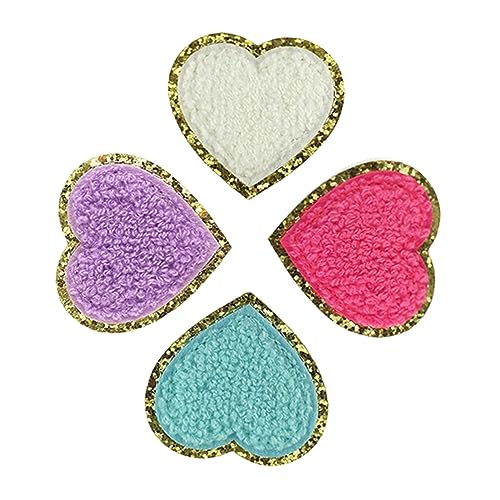 SHINEOFI 1 Satz Patch Dekorative Fellflecken Stoffaufkleber Für Kleidung Hutflecken Aufnäher Für Taschen Gestickte Aufnäher Stoffreparaturflicken Bunte Aufkleber Zeltplatz Polyester 4 Stück von SHINEOFI