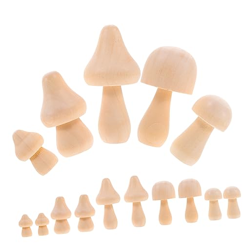 SHINEOFI 1 Satz Pilzornamente Aus Holzschnitzerei Pilz-kit Pilzplüsch Pilze Zum Basteln Pilzsporen Pilzdekor Holzdeko Pilze Diy Miniaturpilze Mini-pilze Pilzverzierung Pilzzeug Hölzern 25st von SHINEOFI