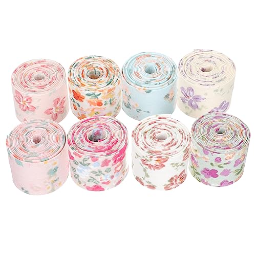 SHINEOFI 1 Satz Polyesterband Wickelband Bestickt Grünes Band Sortiertes Band Kariertes Band Ribbon Schienbeinschoner Tape Dekoring Geschenkbänder Ein Verpackungsband Band Zum Verpacken 8st von SHINEOFI