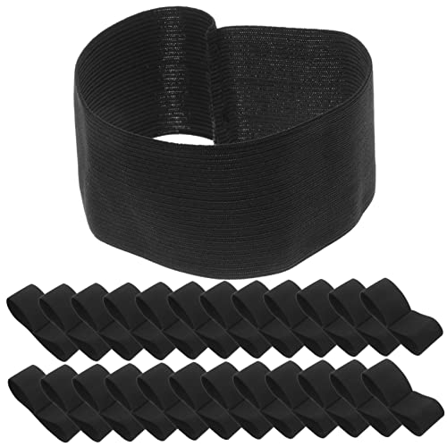 SHINEOFI 1 Satz Schwarzer Trauergürtel Schwarzes Elastisches Armband Trauerkapelle Der Bands Armband Weinglas Trauerfeier Schwarze Trauerarmbinde Gedenkarmband Polyester Black 25st von SHINEOFI