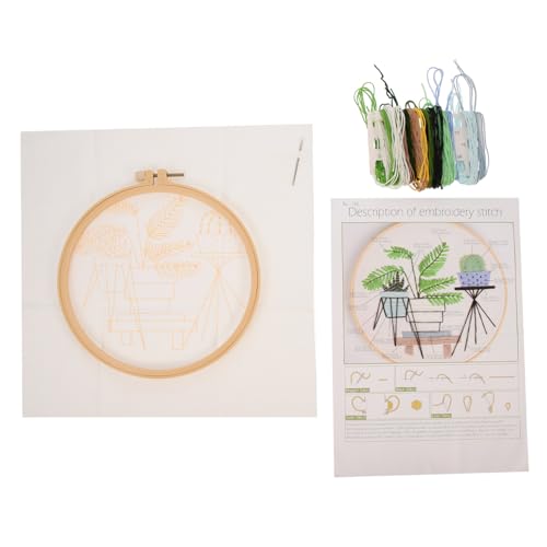 SHINEOFI 1 Satz Stickmaterial embroidery stickmotive stickgarne sticknadeln stickmaschine Blumenstickerei-Kits gestempelte Bausätze Nähen werkzeug Kreuzstich-Set Kreuzstichzubehör Baumwolle von SHINEOFI