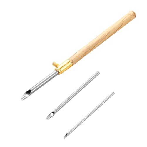 SHINEOFI 1 Satz Sticknadel Aus Wolle Stickwerkzeug Mit Ersatznadeln Filznadel Selber Machen Sticknadeln Selber Machen Stickset Selber Machen Diy-werkzeuge Stricknadeln Diy-nadel Holz von SHINEOFI