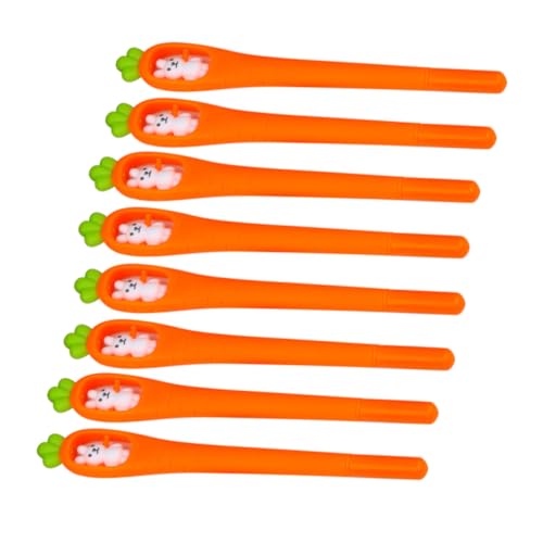 SHINEOFI 1 Satz Stift Schreibwaren Gelpen Schreibkladde Gel Roller Pen Black Ink Textmarker Unterschrift Kugelschreiber Pastell Kugelschreiber Karotte Federmäppchen Plastik Orange 8st von SHINEOFI