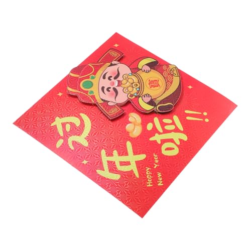 SHINEOFI 1 Satz Wanddekorationsmuster frühlingsfest neujahrsdekoration Chinesisches Neujahr Fensterdekoration Neujahrsschmuck chinesische neujahrskulisse Wandtattoo Neujahr Papier rot von SHINEOFI