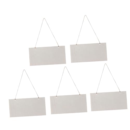 SHINEOFI 1 Set Quadratischer Holzanhänger Etikett DIY Bastelbedarf Hochzeitsbanner Hochzeitsdekoration Anhänger Rechteckig Weiß Hängeschild Tablett Dekor Quadratische Etiketten von SHINEOFI