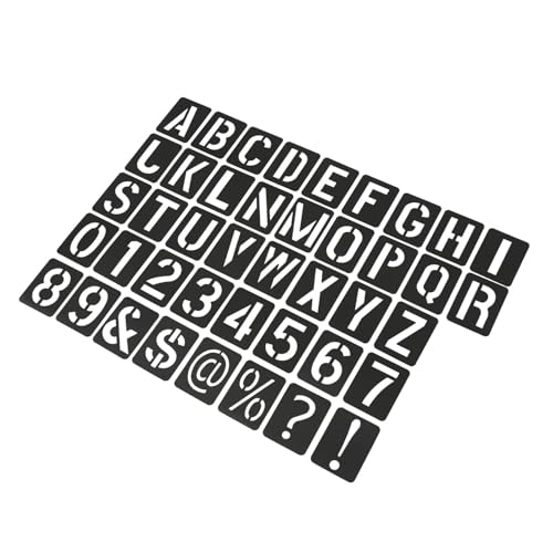 SHINEOFI 1 Set Wiederverwendbare Buchstaben Und Zahlenschablonen Malschablonen Für Stoff Und DIY Projekte Ideal Für Kreative Bastelarbeiten Und Dekorationen 26 Buchstaben Und 10 Zahlen von SHINEOFI