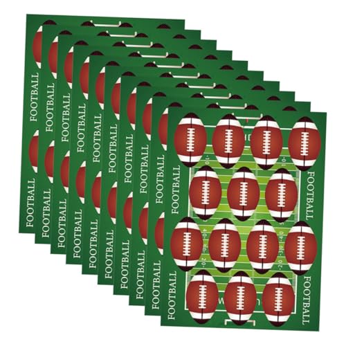 SHINEOFI 10 Blatt Fußball-Aufkleber fußball aufkleber Fußball Stickerpapier Aufkleber für Sportmannschaften Sportaufkleber Fußball-Party-Foto-Requisite beschichtetes Papier von SHINEOFI