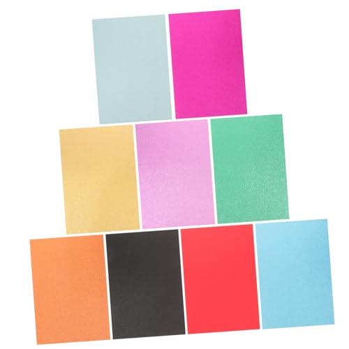 SHINEOFI 10 Blatt farbiges Bastelpapier kreativpapier bastel materialien kraft paper craft paper DIY-Material farbiges Papier Visitenkartenpapier farbiger Karton Glitzerpapier für die Kunst von SHINEOFI