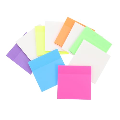 SHINEOFI 10 Haftnotiz büromaterial office supplies markierer schulm memories to make sichtbare Notizen Registerkarten linierte Notizen Schüler-Notizblöcke Notizblöcke aus Kunststoff Papier von SHINEOFI