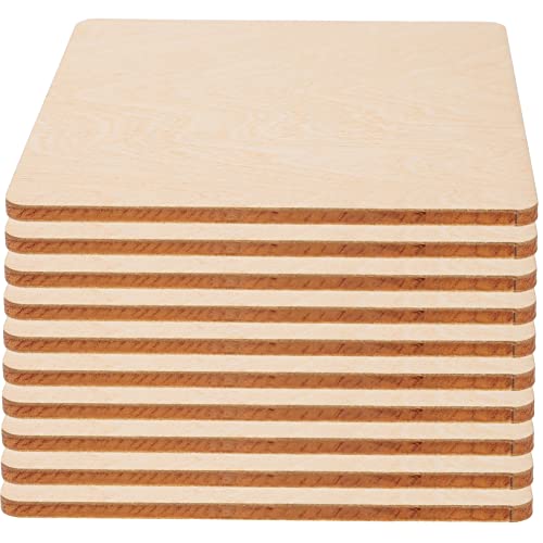 SHINEOFI 10 Stück Handbemalte Holzplatten Rechtecke Rohlinge Aus Lindenholz Planken Holziges Dekor Leere Flaggen Bastelmaterial Leere Schilder Sperrholz DIY Bastelarbeiten Leere von SHINEOFI