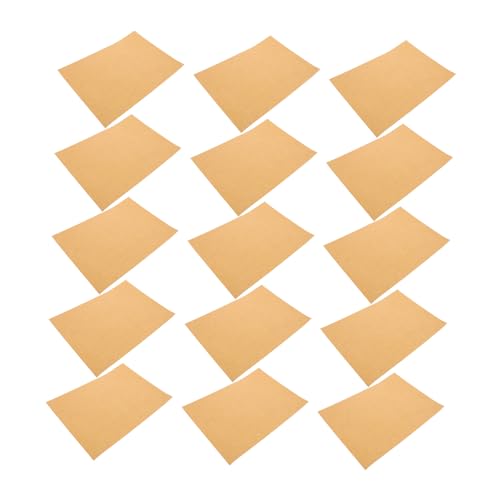 SHINEOFI 100 Blatt Kraft Papier Etiketten Papier Etikettenaufkleberpapier Kreis Aufkleber Etiketten Versandetikettenpapier Runde Aufkleber Etikettenpapier Kopieren Light Brown Kraftpapier von SHINEOFI