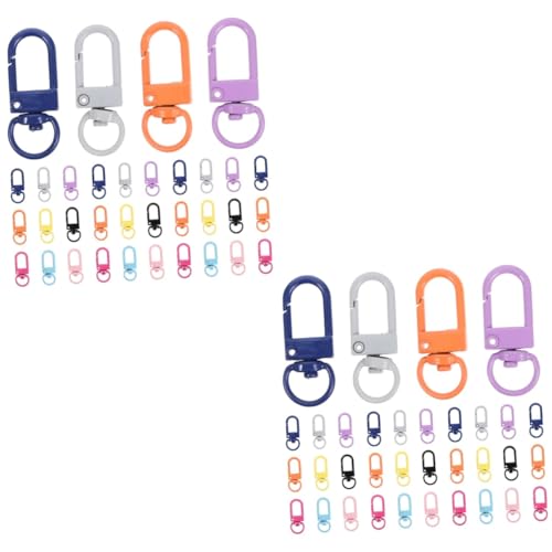 SHINEOFI 100 Stk Schnalle mit 8 Zeichen carabiner hook rucksack zubehör Drehhaken Karabinerverschluss dekorative Karabiner-Drehverschlüsse dekorative Schnappschnalle Legierung Colorful von SHINEOFI