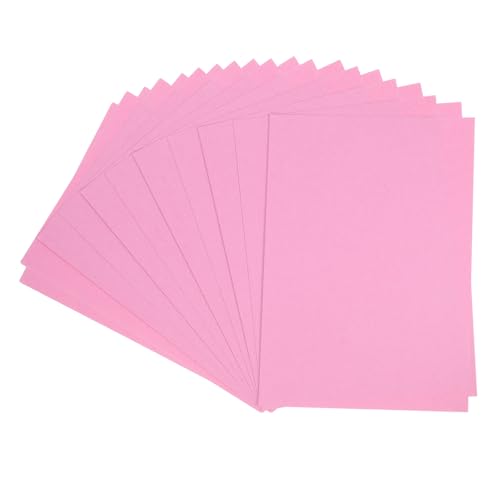 SHINEOFI 100 Stk farbiger Karton farbiges Kartonpapier Papier für die Kartenherstellung farbige Pappe Karton aus farbigem Papier Kartonpapier, farbiges Papier A4-Farbkarton Rosa von SHINEOFI