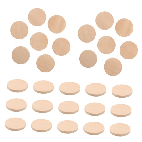 SHINEOFI 100 Stück Protokollbasis Modellpuppen Mit Ständer Diy Mini -puppenbasen Runder Puppensockel Puppen Stehen Kleine Miniaturbasis Runde Miniaturbasen Kleine Runde Scheiben Holz Beige von SHINEOFI