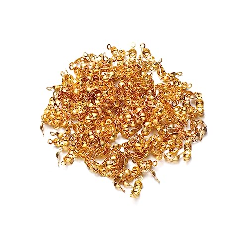 SHINEOFI 1000 Stück Handtaschenclip Goldperlen für die Schmuckherstellung Schmuck offene Knotenenden schmuck machen schmuck verschluss Schmuckzubehör selber machen Handtaschenschnalle von SHINEOFI