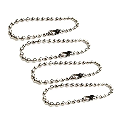 SHINEOFI 100St Kugelkette Kettenverbinder Verschlussketten-Perlenverbinder Karabiner für Schlüssel Perlenketten Verbindungsverschluss schlüsselanhänger pendant necklace Schmuckkette Silver von SHINEOFI