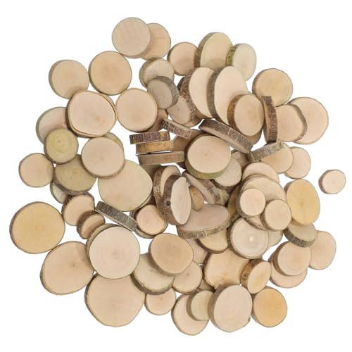 SHINEOFI 100St holzscheiben selber machen kinder dekor Ornamente Punkt Log-Slice Kuchendübel sehr christmas-decorations decoratiuni craciun holzbrett hochzeitdeko Protokollscheiben hölzern von SHINEOFI