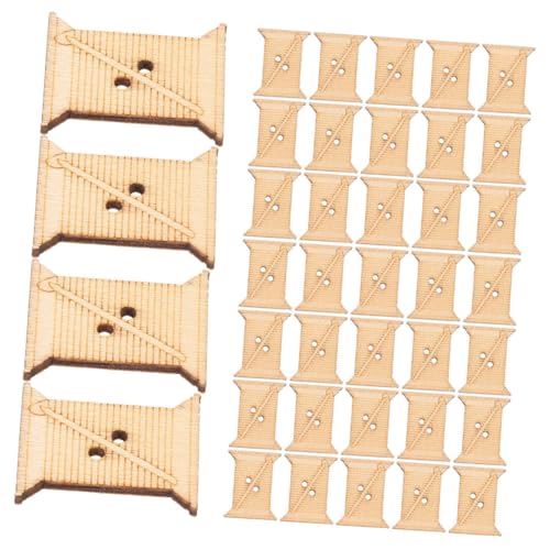 SHINEOFI 100st Wickelplatte Organizer Für Stickgarnspulen Stickgarn Karte Fadenspulen-organizer Kreuzstichspule Stickgarn-organizer Diy-garn-aufbewahrungsbrett Fadenwickelkarten Holz Beige von SHINEOFI