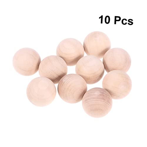 SHINEOFI 10St Farbe groß lackiert holz kugeln jucarii pentru copii bastelmaterial runde Kugel für Schmuckhandbuch Woodcraft runde Bälle zubehör holz selber machen massive Holzkugel Hölzern von SHINEOFI