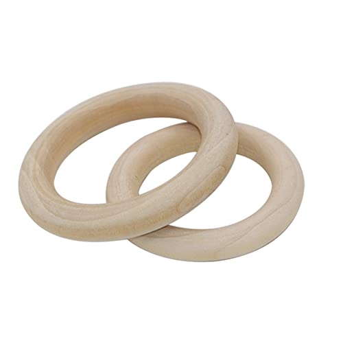 SHINEOFI 10St Traumfängerring selber machen ring zubehör circut bastelkasten schmuckherstellung makramee holzperlen schmuck machen ideas geschenkeidee Holzring in Primärfarbe Bambus von SHINEOFI