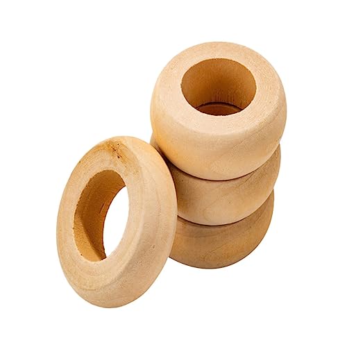 SHINEOFI 10st Holz Ring Anhänger Diy Pflanzenaufhänger Handdekor Pflanzen Dekor Pflanzendekorationen Krippendekoration Korbdekor Kleiderbügel Zum Dekorieren Brown Hölzern von SHINEOFI