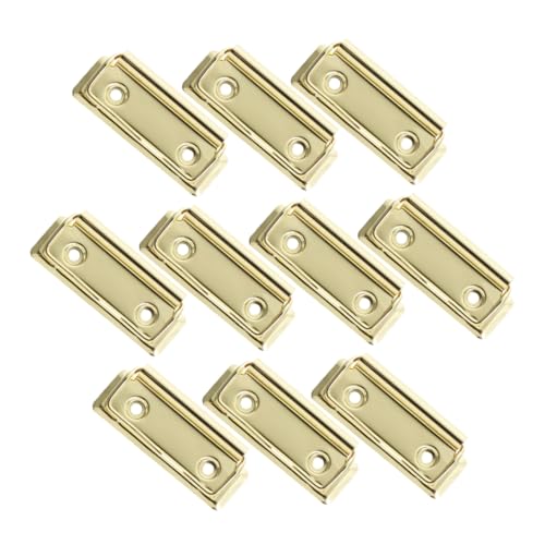 SHINEOFI 10st Zubehör Für Plattenklemmen Klemmbrettklammern Aus Metall Datei-clip Klemmbretter Aus Metall Clip Für Bretter Klemmbretter Für Zwischenablagen Golden Aluminiumlegierung von SHINEOFI