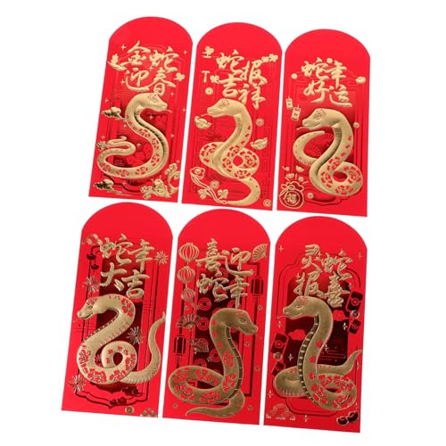 SHINEOFI 12 Stück Teiliges Rote Goldfolie Hongbao Umschläge Jahr der Schlange Chinesische Glücksumschläge für Neujahr Hochzeit und Feiern Tragbare Lucky Money Taschen für Frühlingsfest und SHINEOFI 12 Stück Teiliges Rote Goldfolie Hongbao Umschläge Jahr der Schlange Chinesische Glücksumschläge für Neujahr Hochzeit und Feiern Tragbare Lucky Money Taschen für Frühlingsfest und von SHINEOFI