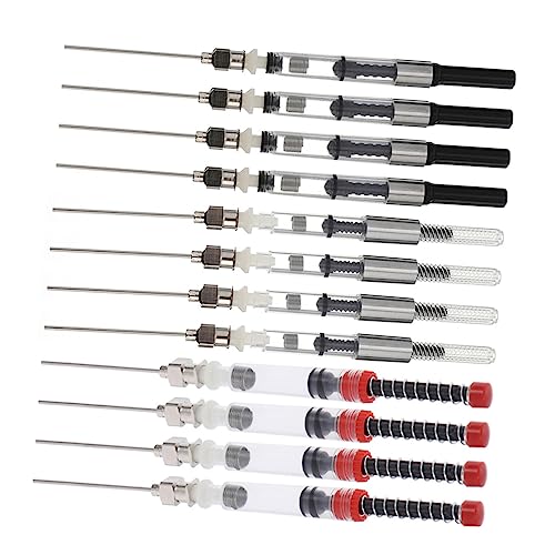 SHINEOFI 12 Stück nur Stift-Tintenabsorber Tintenfeder Aufsatz Tintenfeder-Adapter Tintenfeder-Set breit Füllfederhalter Stift Federfüller für Kugelschreibertinte Rostfreier Stahl von SHINEOFI