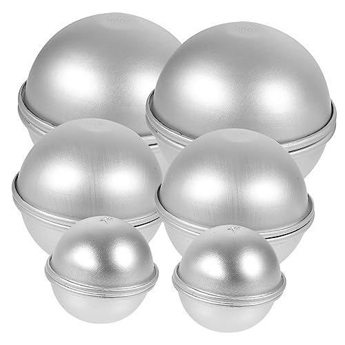 SHINEOFI 12St Form für Badesalzkugeln backform selber machen Badeformen formt Formen Handgemachte Seifenformen DIY Seifenform Form für Badekugeln DIY-Kuchenform Aluminiumlegierung Silver von SHINEOFI