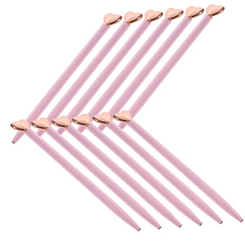 SHINEOFI 12St Liebe Metallstift Multipack zappeln goldener Stift Ergonomisch Kugelschreiber schreiben Tipp schreibkladde bürodeko Dekorativer Stift Hausbedarf Schüler Schreibwerkzeug Rosa von SHINEOFI