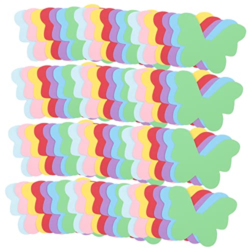 SHINEOFI 140 Stück Schmetterlings-Scherenschnitt schwarzes Baupapier Klassenzimmerdekor Schulbedarf bastelset basteln für Ausschnitte selber machen Papierausschnitte Colorful von SHINEOFI