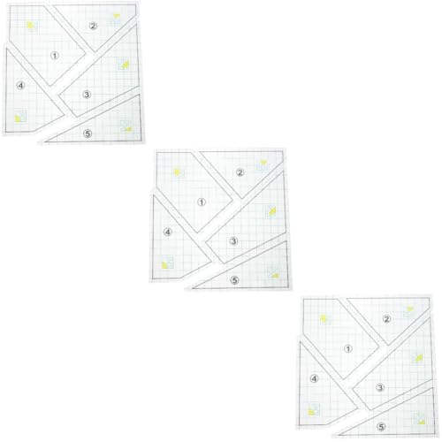 SHINEOFI 15 Stk Patchwork-Lineal Schneiderquadrat zum Nähen Lineale nähen Schneidelineal nähen Quilt-Werkzeuge sewing pattern sewing ruler Kleidungsdesign-Lineale Quiltlineale Plastik von SHINEOFI