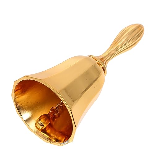 SHINEOFI 1Stk Handklingel Glocke Jingle Bells kabellose Türklingel Knopf handglocke glöckchen Gold Telefon Babyphone manuelle Restaurantglocke Glocke aus Zine-Legierung Zinklegierung Golden von SHINEOFI