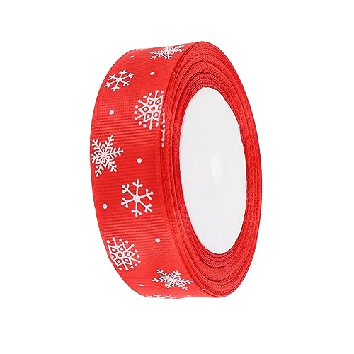 SHINEOFI 1Stk Weihnachtsband ribbon bandfeile Dekorationsband für Weihnachten geschenkeband Weihnachtskuchenband kariert weihnachtsdrahtband Geschenkbandversorgung DIY-Bänder Polyester rot von SHINEOFI