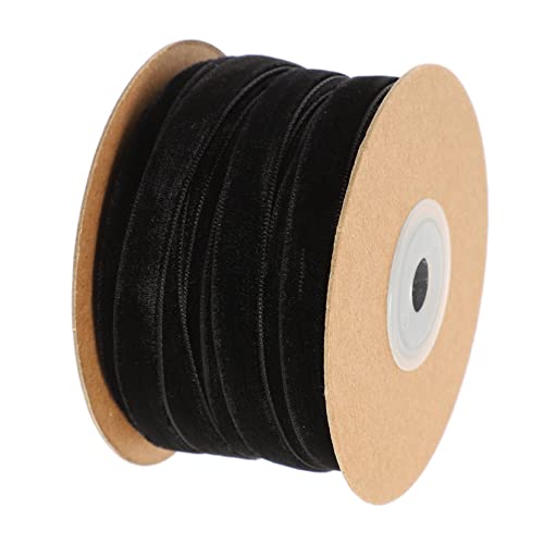 SHINEOFI 1cm Einseitiges Schwarzes Webband Für Geschenkverpackungen Und Bastelarbeiten 20 Yards Dekoratives Stoffband Für Hochzeiten Geburtstage Und Heimdekoration von SHINEOFI