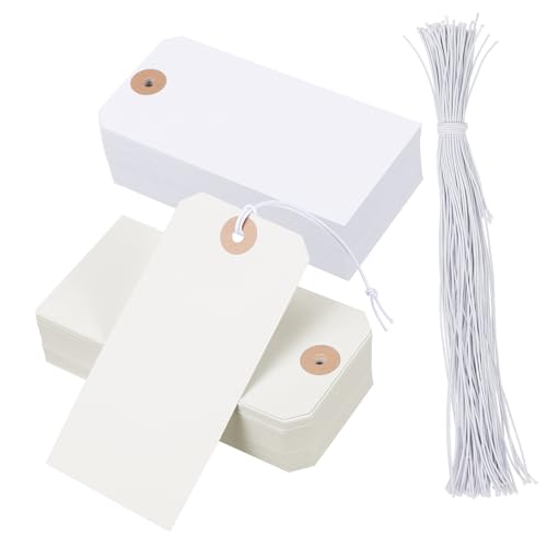 SHINEOFI 1set Kleidungsetikett Blanko-labeling-tags Leere Beschriftungsschilder Etiketten Für Aufbewahrungsboxen Tags Hangtags Kennzeichnungsetiketten Schmuckanhänger Papier 100pcs von SHINEOFI