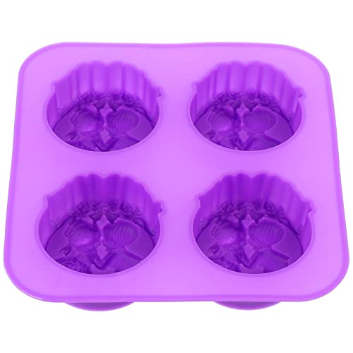 SHINEOFI 1stk Handgemachte Seifenform Bausatz Auslaufsichere Pfannkuchenform Geometrische Schokoladenform Cupcake-liner Waffel Keksformen Zum Backen Mousse Hersteller Form Violett Kieselgel von SHINEOFI