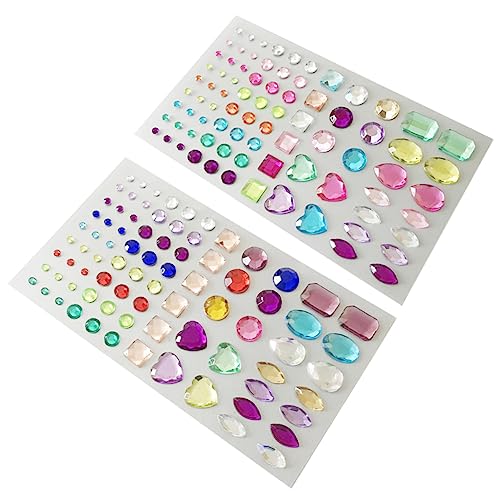 SHINEOFI 2 Blätter Telefonaufkleber bastelmaterial für kinder bastelsets für kinder Glossy stickers Self-adhesive stickers DIY-Aufkleber Strassaufkleber strass aufkleber selber machen von SHINEOFI