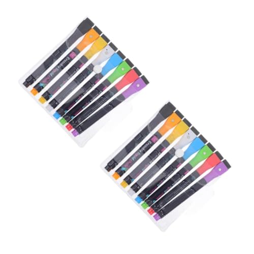 SHINEOFI 2 Sätze 2 Sets Löschbarer Lampenstift Whiteboard Radiergummi Löschbare Textmarker Whiteboard Radierer Gelbe Textmarker Gelbe Trocken Abwischbare Marker Trocken 8 Stück * 2 von SHINEOFI