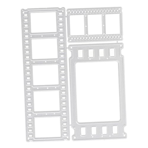 SHINEOFI 2 Sätze Film Sterben Papier Schnitte Schnitt Stirbt Herstellung Kartenschablonen Gestanzt Stanzformen Für Zu Hause Stanzteile Aus Metall Diy-stanzform Silver Rostfreier Stahl von SHINEOFI